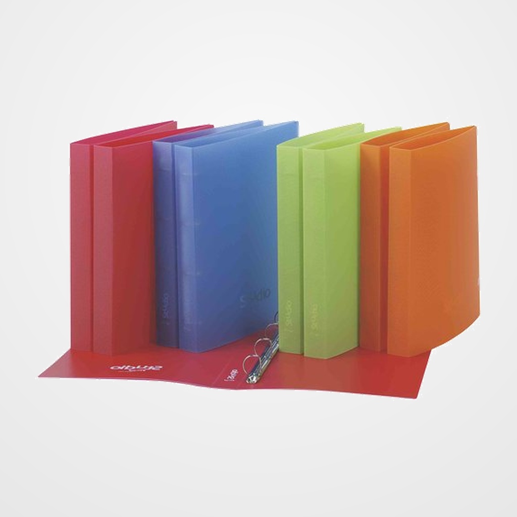 CARPETA de ANILLAS PARDO STUDIO STYLE PP Fº 2 an.MIXTAS 25mm VERDE