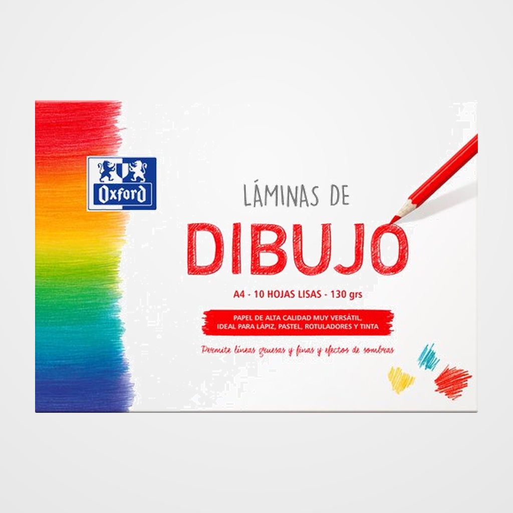LAMINA de DIBUJO OXFORD 130g PACK de 10 A4 LISO