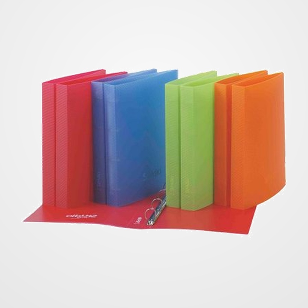 CARPETA de ANILLAS PARDO STUDIO STYLE PP Fº 4 an.MIXTAS 25mm ROJO