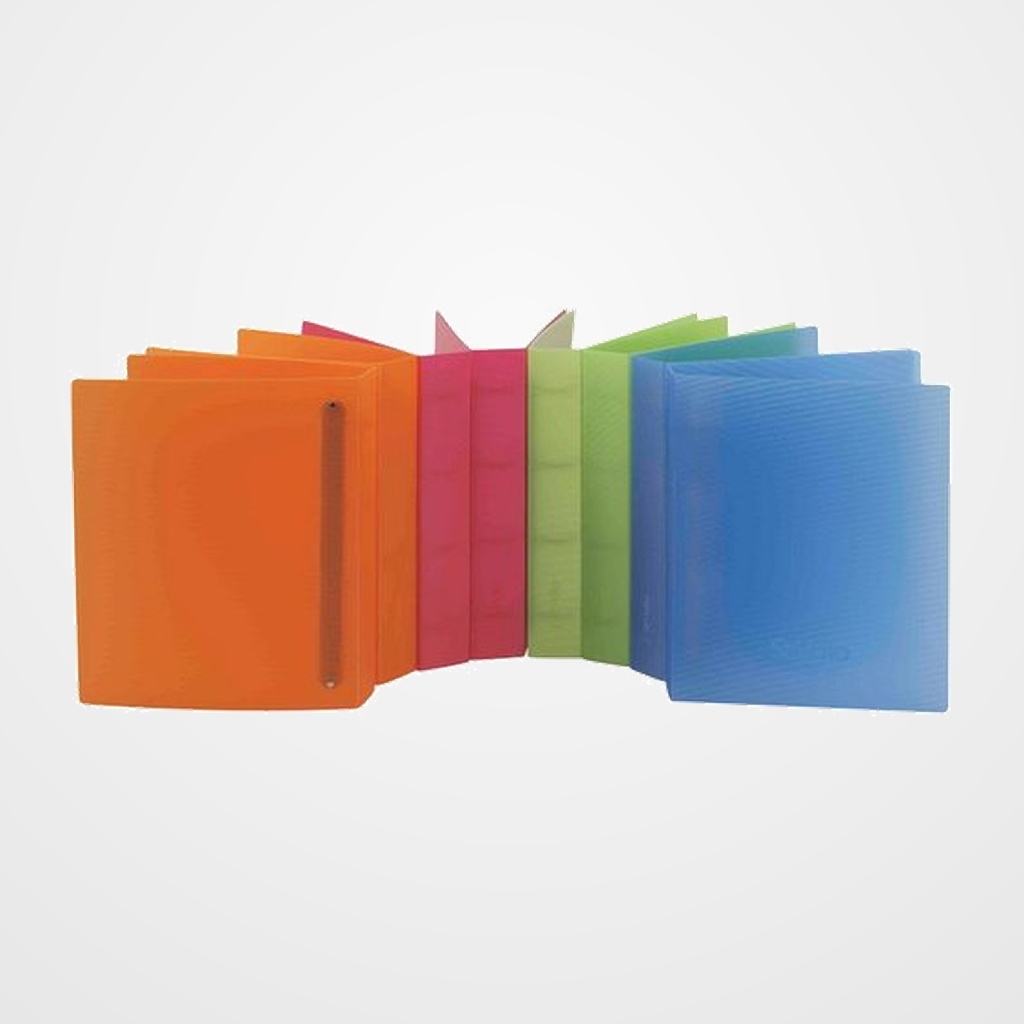 CARPETA de ANILLAS PARDO STUDIO STYLE PP Fº 4 an.MIXTAS 40mm NARANJA