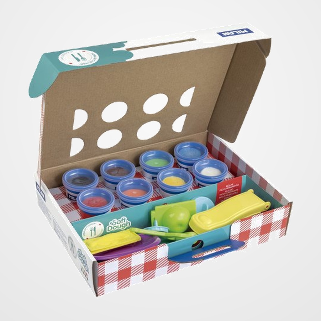 PASTA MODELAR MILAN SOFT DOUGH HORA DE COCINAR MALETIN DE 8 (botes de 59 gr.)