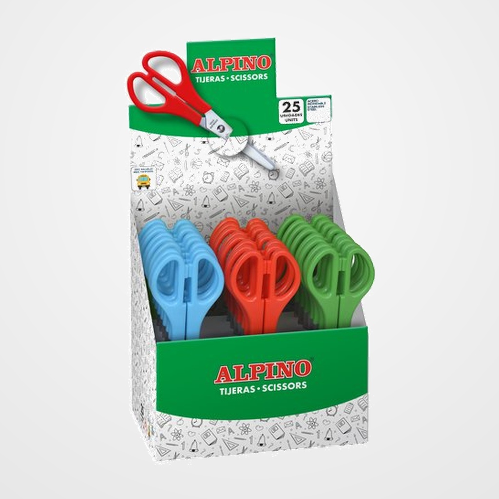 TIJERAS ESCOLARES CLIPPER EXPOSITOR de 25