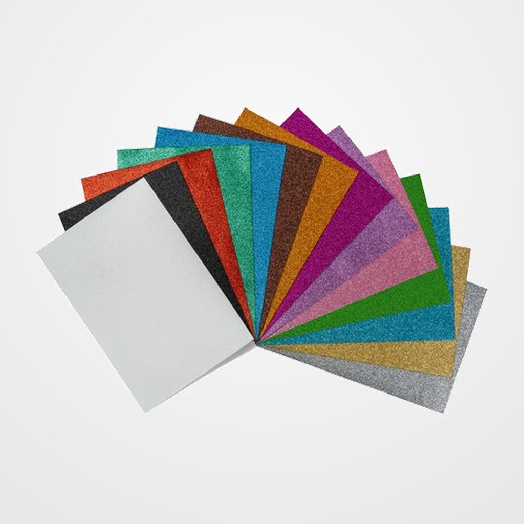 GOMA EVA  FAIBO PURPURINA HOJA 20x30 NEGRO
