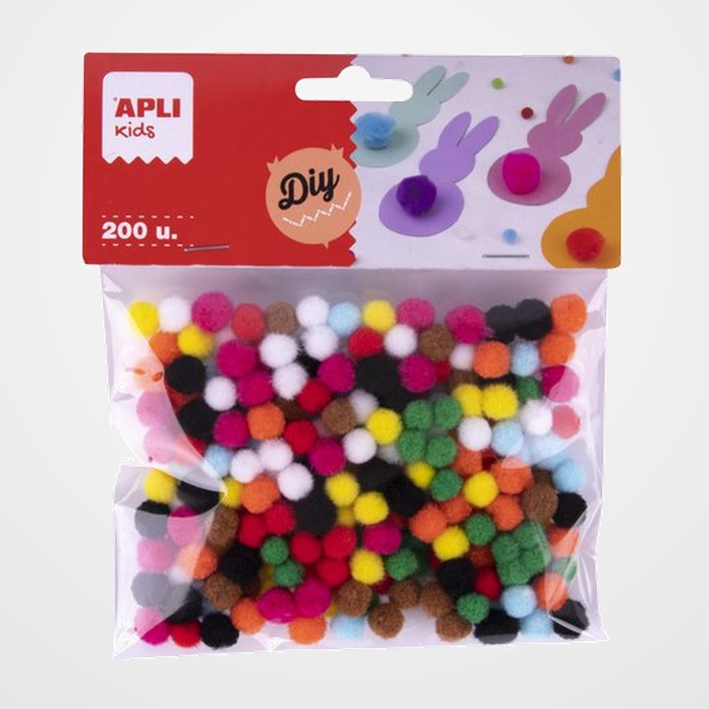 POM POM APLI MINI SURTIDOS BOLSA de 200