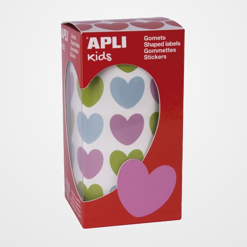 GOMETS APLI ROLLO CORAZON MULTICOLOR 20x18 mm  (16796)