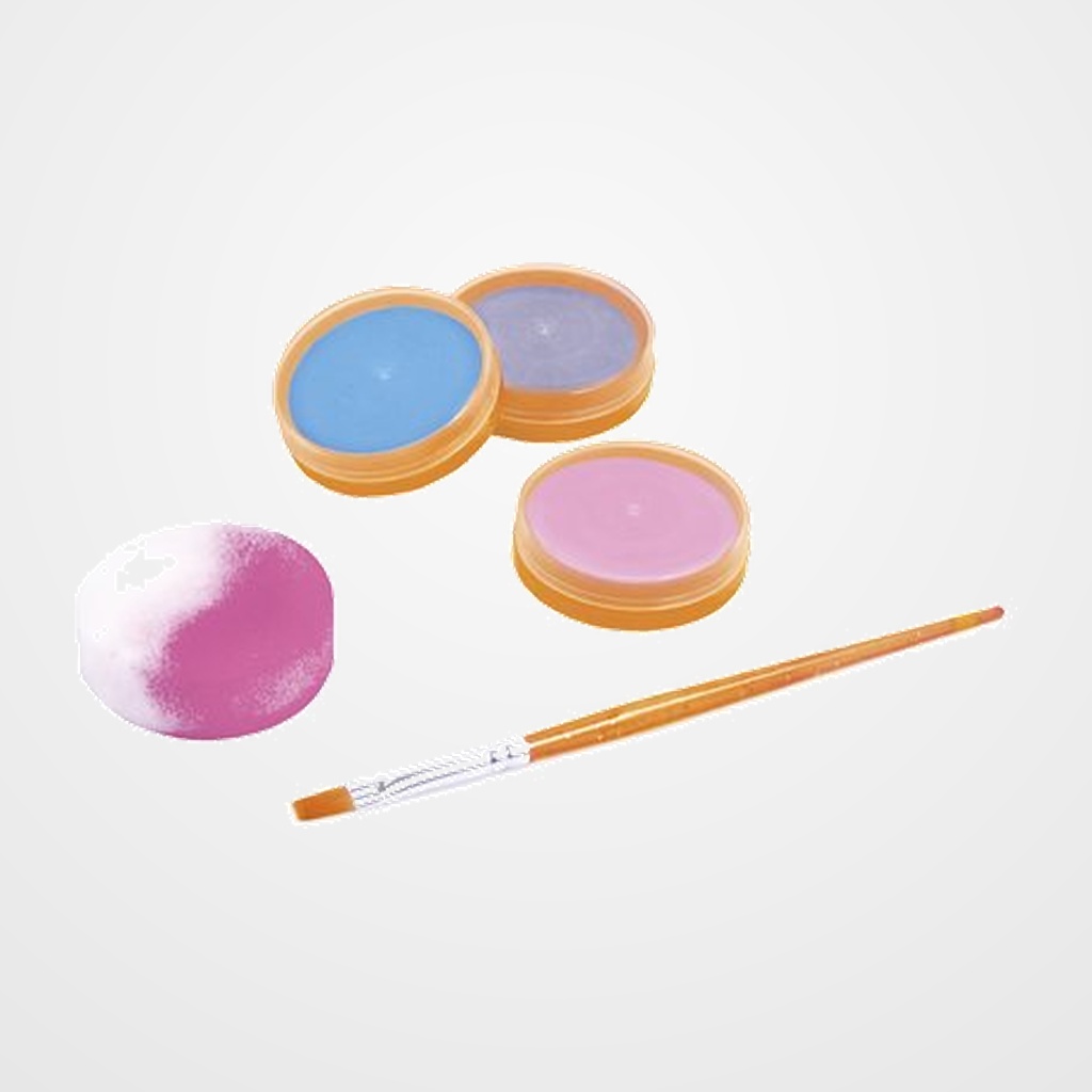 MAQUILLAJE JOVI CREMA FACE PAINT  SET FANTASY BOTE de 8 ml CAJA DE 3 + ACCESORIOS