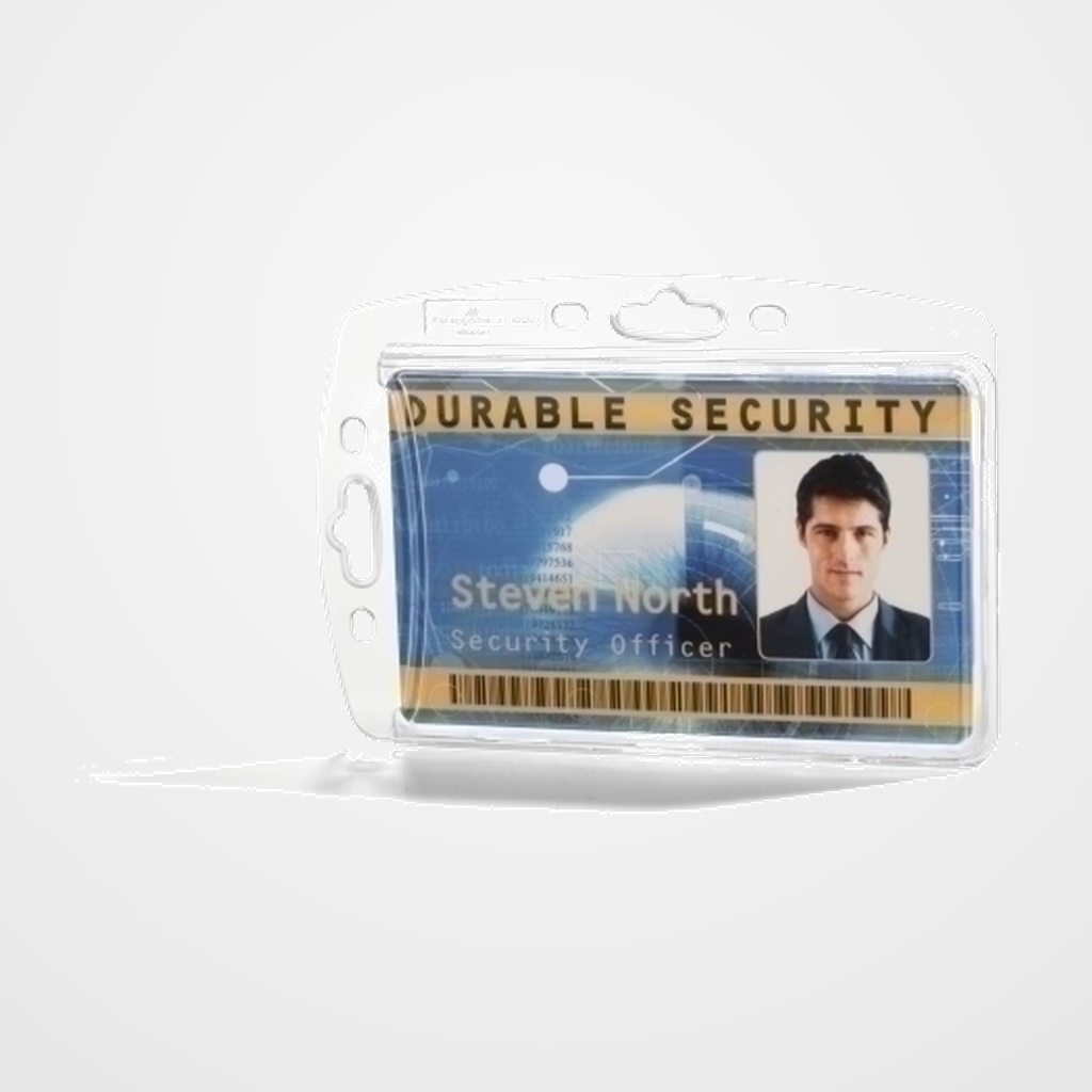 IDENTIFICADOR DURABLE RIGIDO PARA 1 TARJETA DE IDENTIFICACION O PASE DE SEGURIDAD PAQUETE de 10