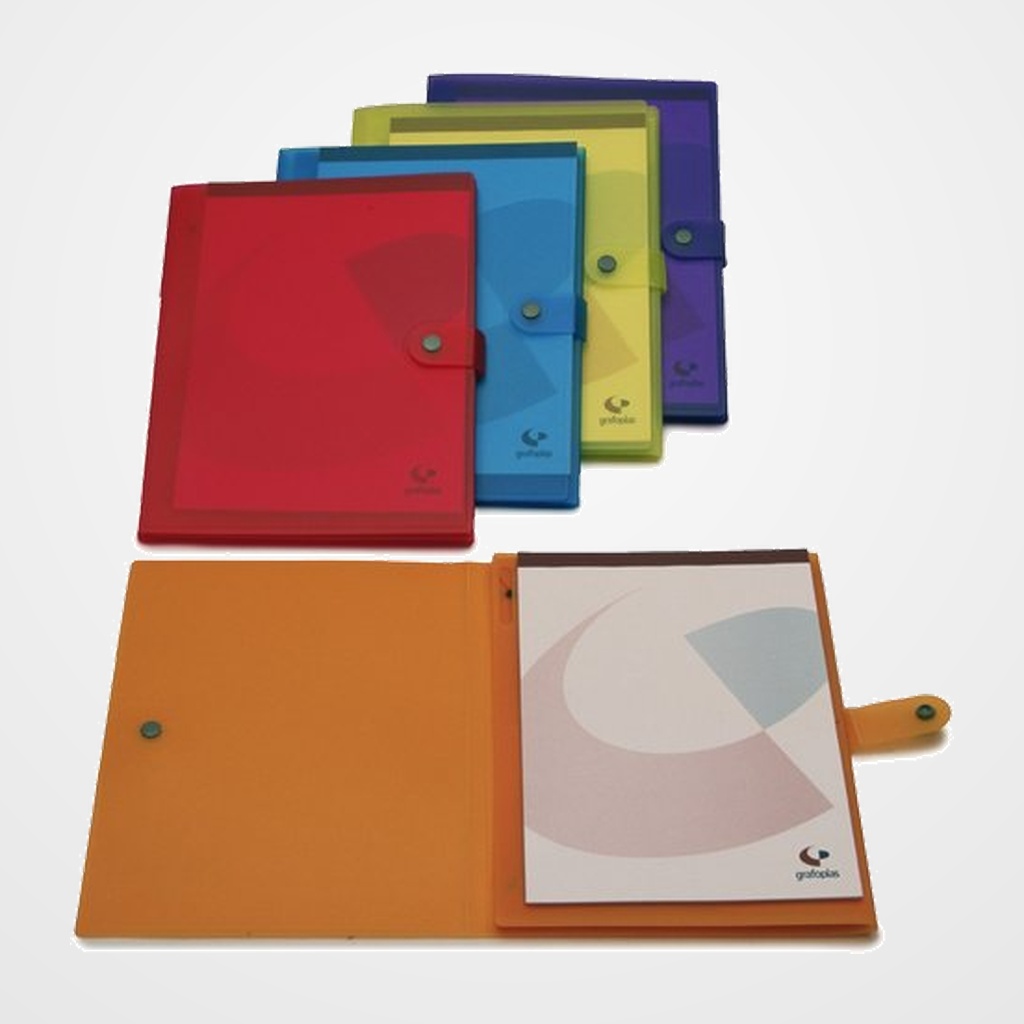 CARPETA de CONGRESOS GRAFOPLAS PP TRASLUC. A4 TRABILLA Y BROCHE AMARILLO