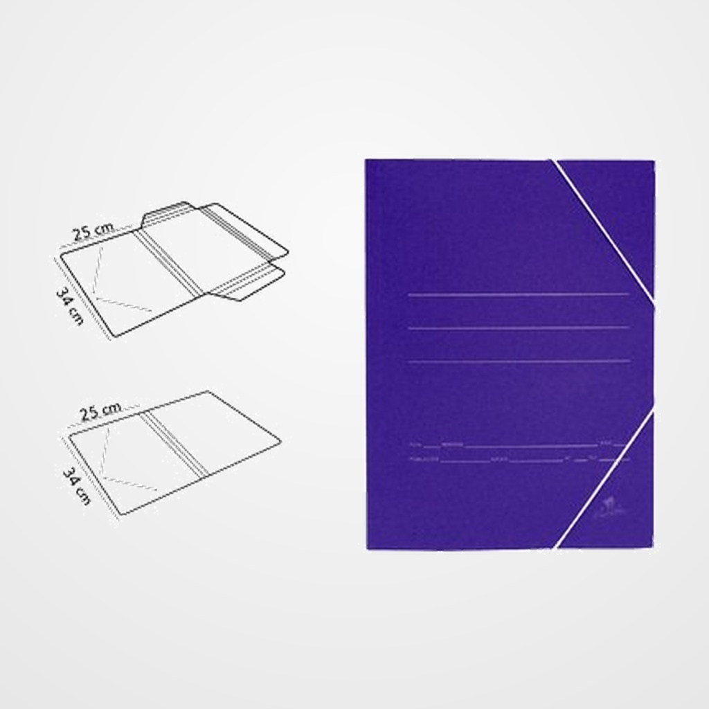 CARPETA de GOMAS SENCILLA CARTON 4º AZUL