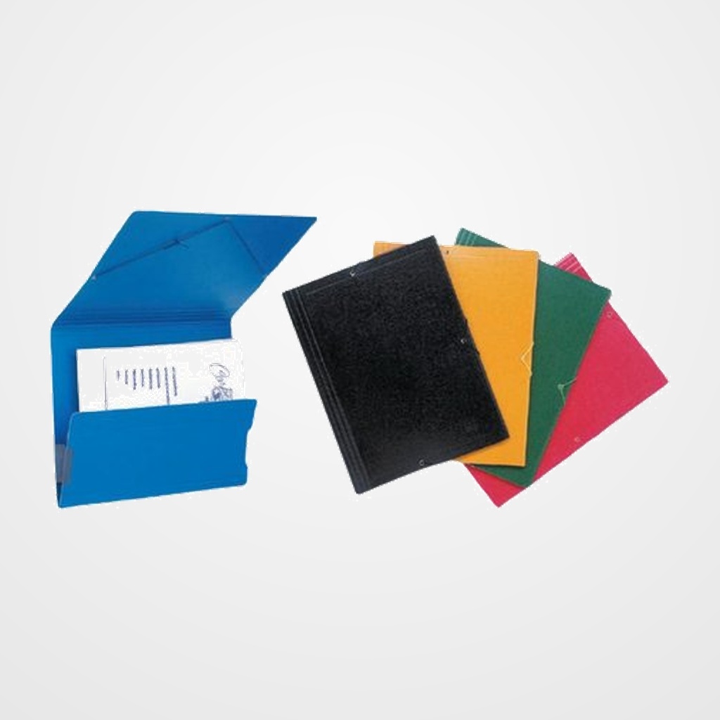 CARPETA de GOMAS sin solapas SARO CARTON Nº10 GOFRADO BRILLO Fº AZUL