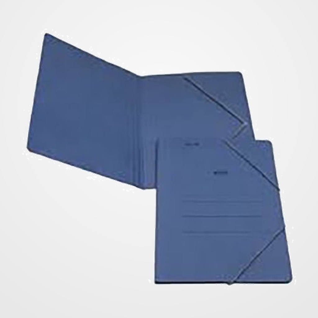 CARPETA de GOMAS sin solapas SARO CARTON Nº8 MATE 4º AZUL