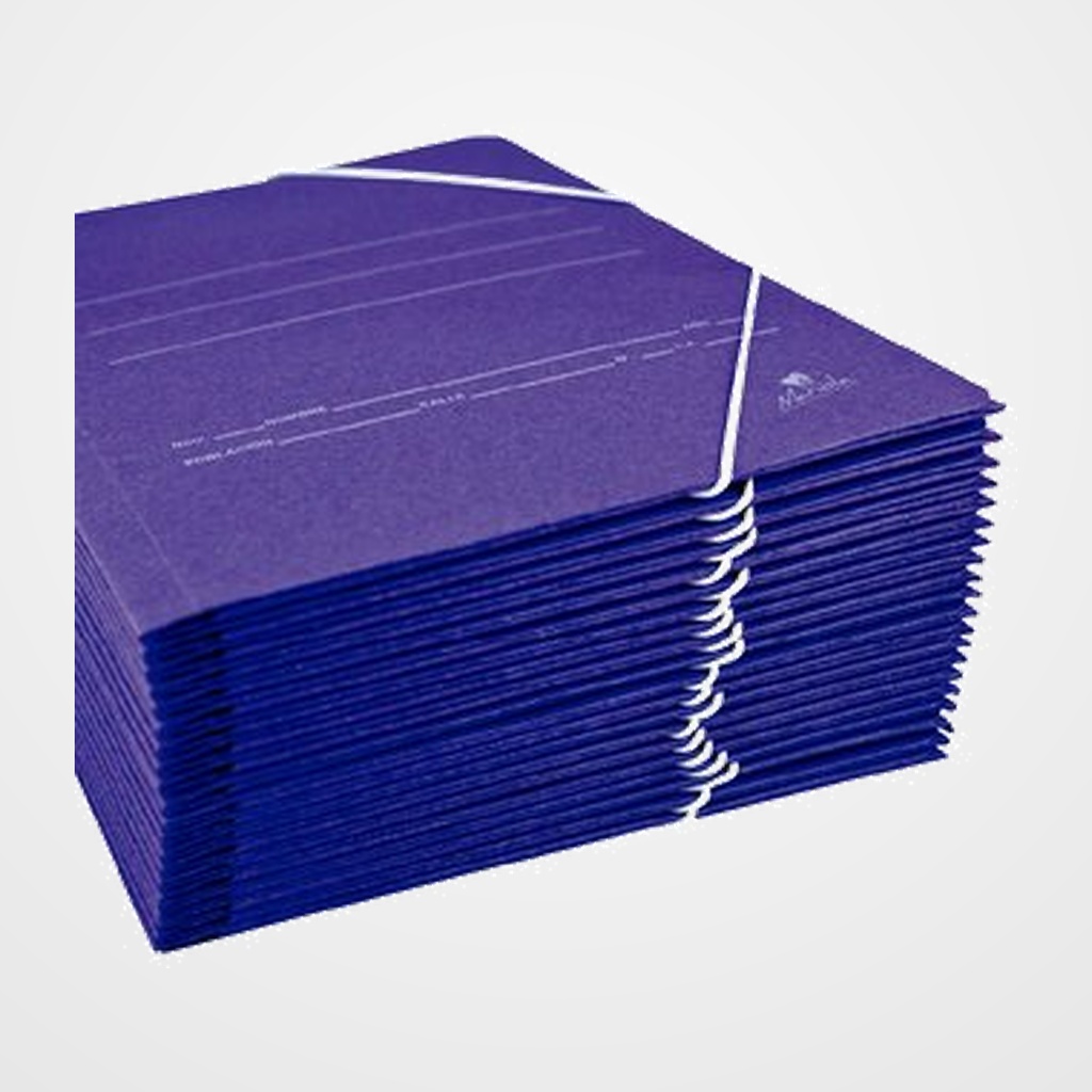CARPETA de GOMAS y BOLSA CARTON Fº AZUL