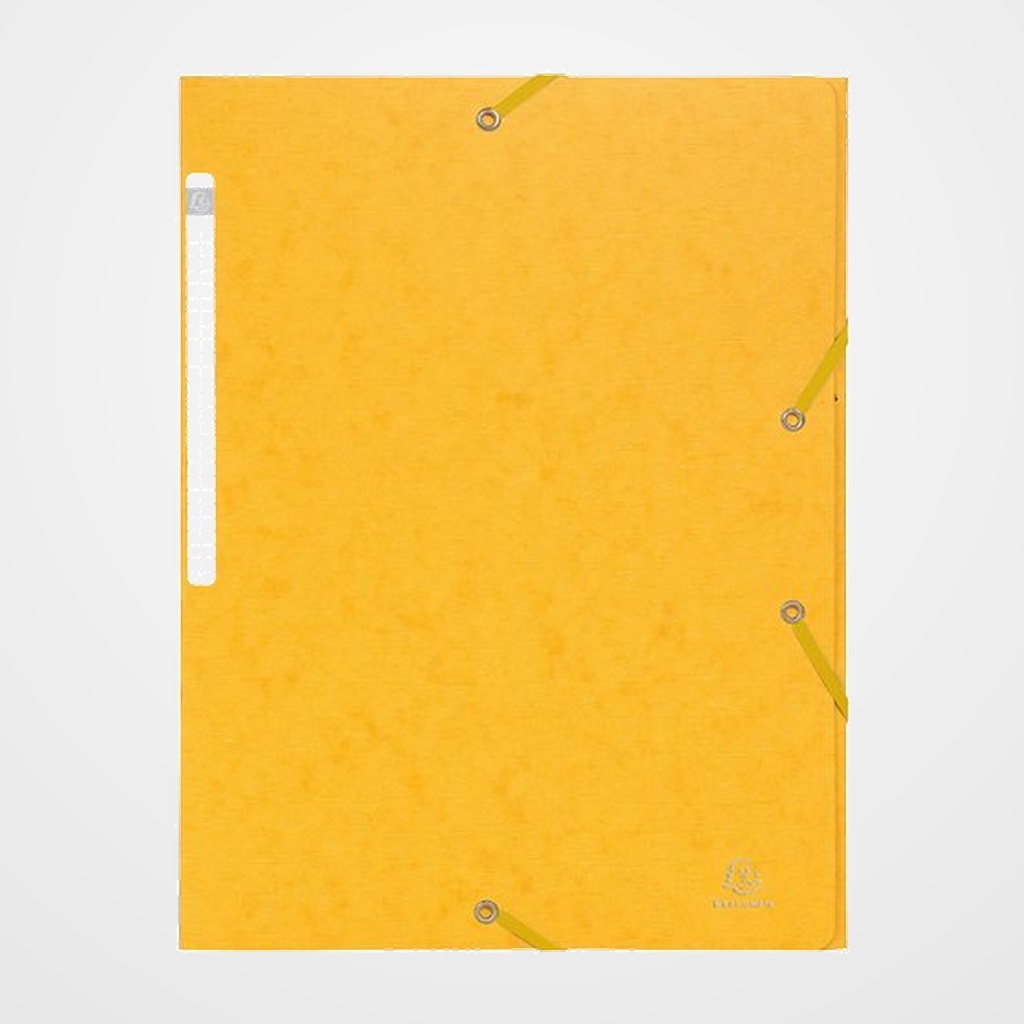 CARPETA de GOMAS y SOLAPAS EXACOMPTA SCOTTEN MAXI CARTON GOFRADO A4 con ETIQUETA AMARILLO