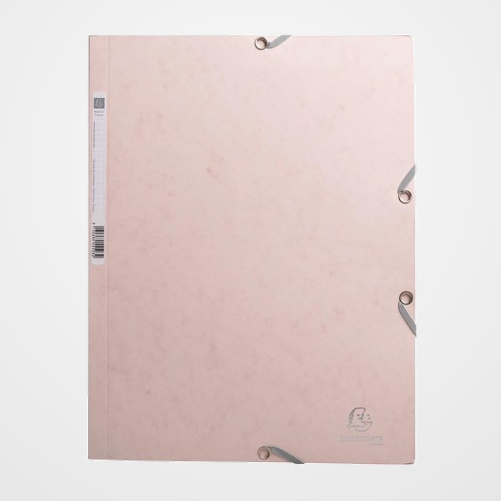 CARPETA de GOMAS y SOLAPAS EXACOMPTA SKANDI CARTULINA A4 400g con ETIQUETA NUDE