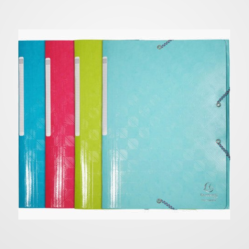 CARPETA de GOMAS y SOLAPAS EXACOMPTA 1928 MAXI CAPACITY CARTULINA ILUSTRADA POCKET 12x16 SURTIDO (4 col.)