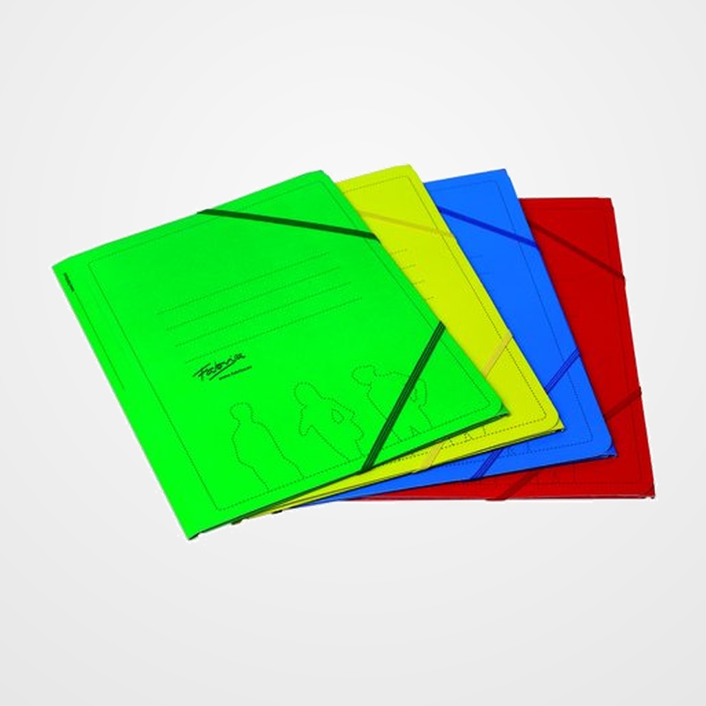 CARPETA de GOMAS y SOLAPAS FABRISA CARTON Fº ROJO