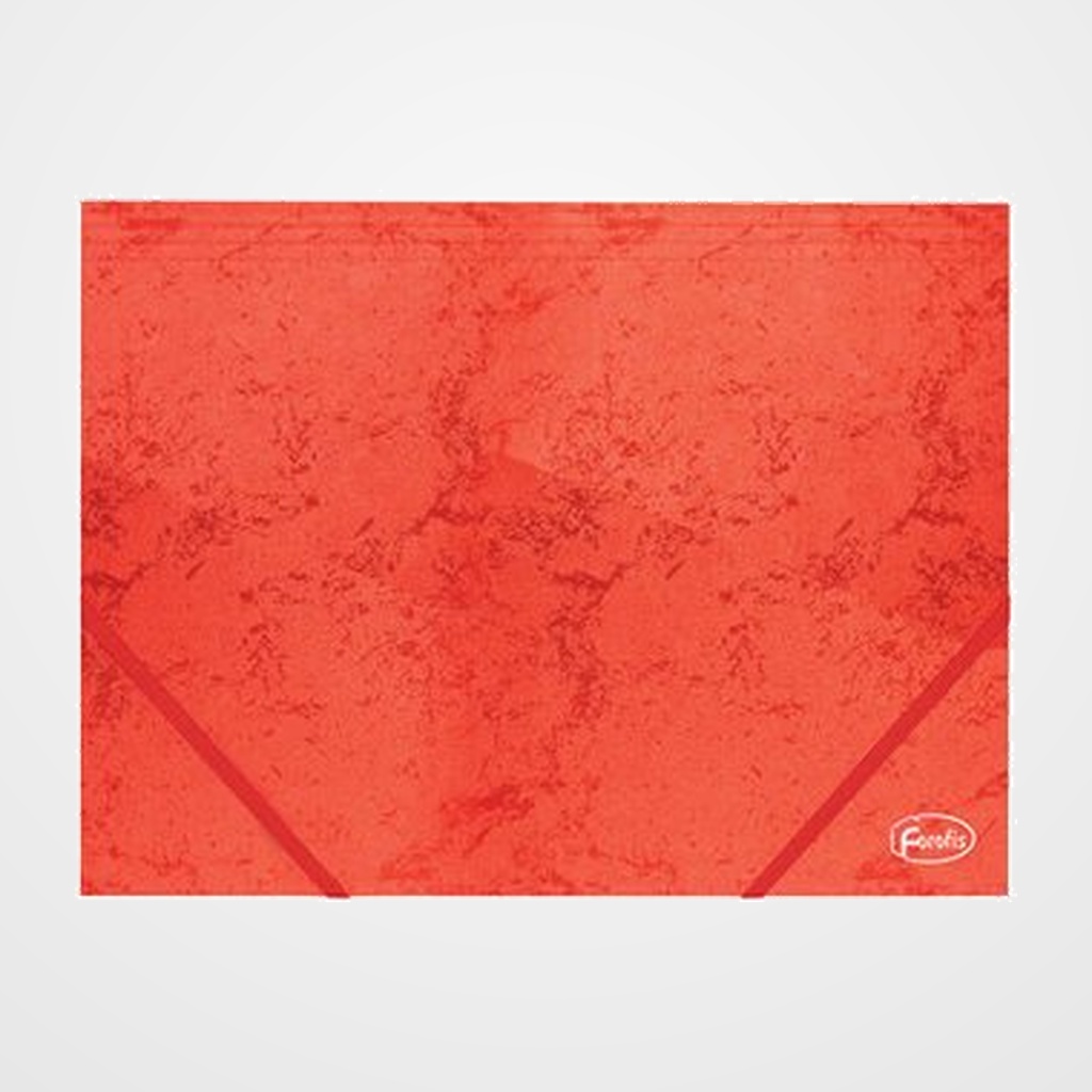 CARPETA de GOMAS y SOLAPAS FOROFIS CARTON A4 ROJO