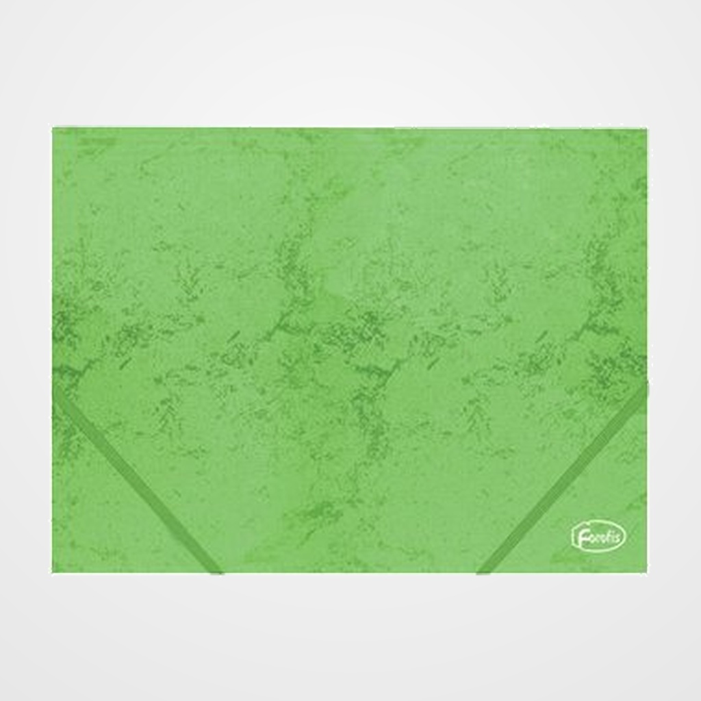 CARPETA de GOMAS y SOLAPAS FOROFIS CARTON A4 VERDE