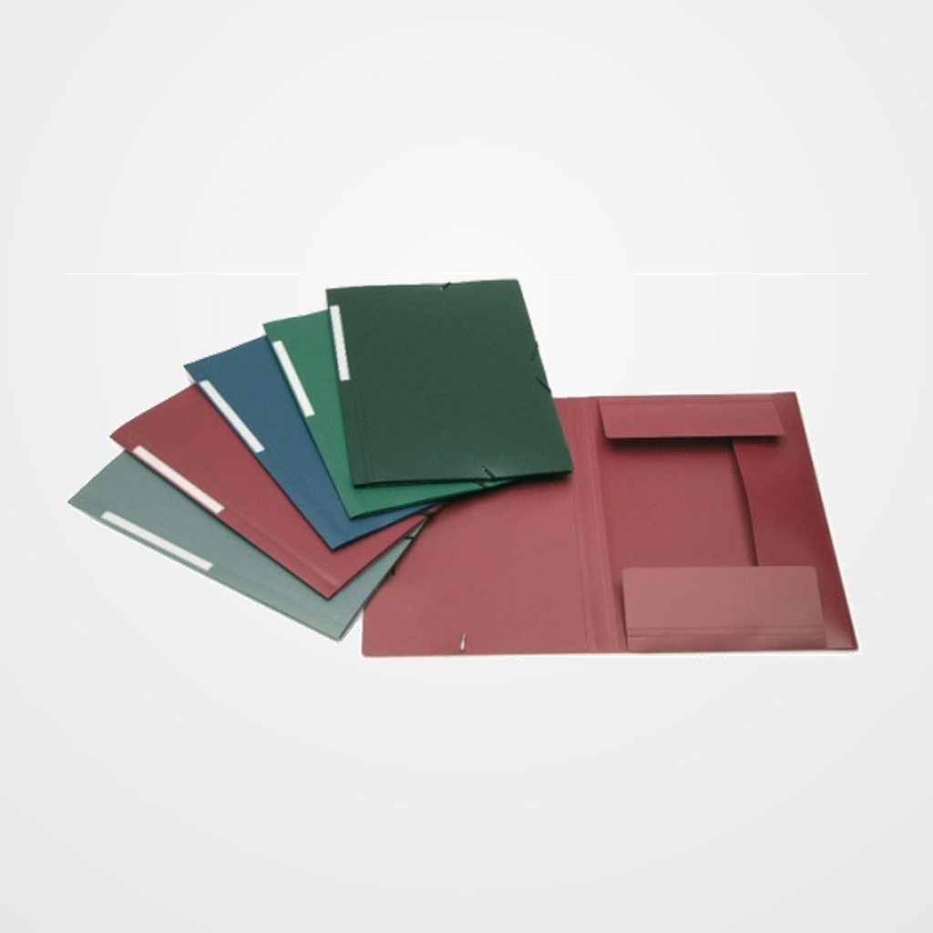 CARPETA de GOMAS y SOLAPAS GRAFOPLAS PP OPACO POLYGRAF Fº GRANATE