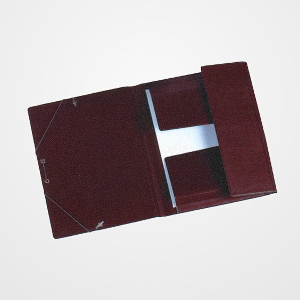 CARPETA de GOMAS y SOLAPAS IBERPLAS PVC Fº PROLONG. BURDEOS