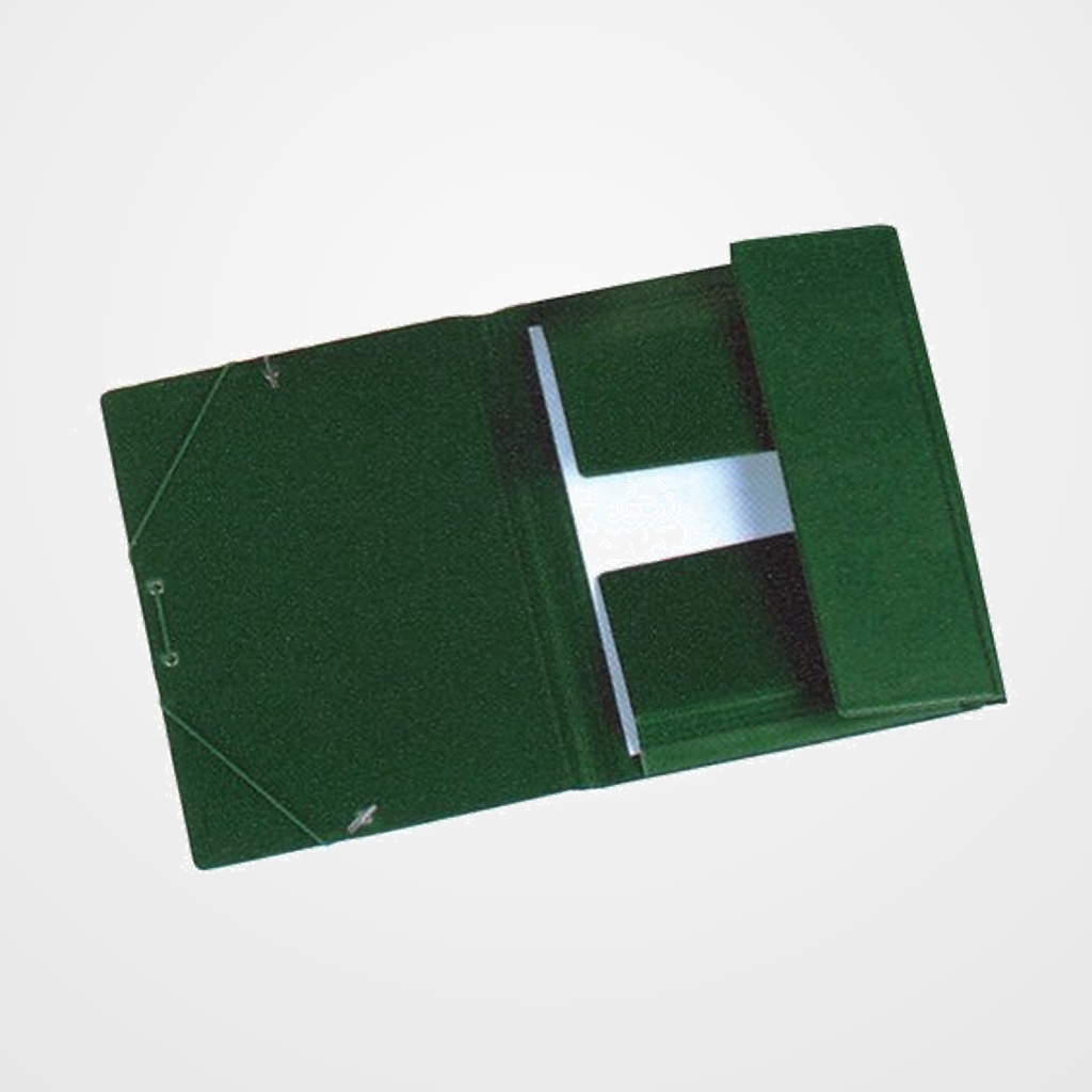 CARPETA de GOMAS y SOLAPAS IBERPLAS PVC Fº PROLONG. VERDE