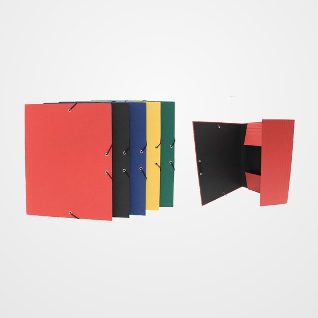 CARPETA de GOMAS y SOLAPAS MARIOLA GELTEX CARTON FORRADO Fº VERDE