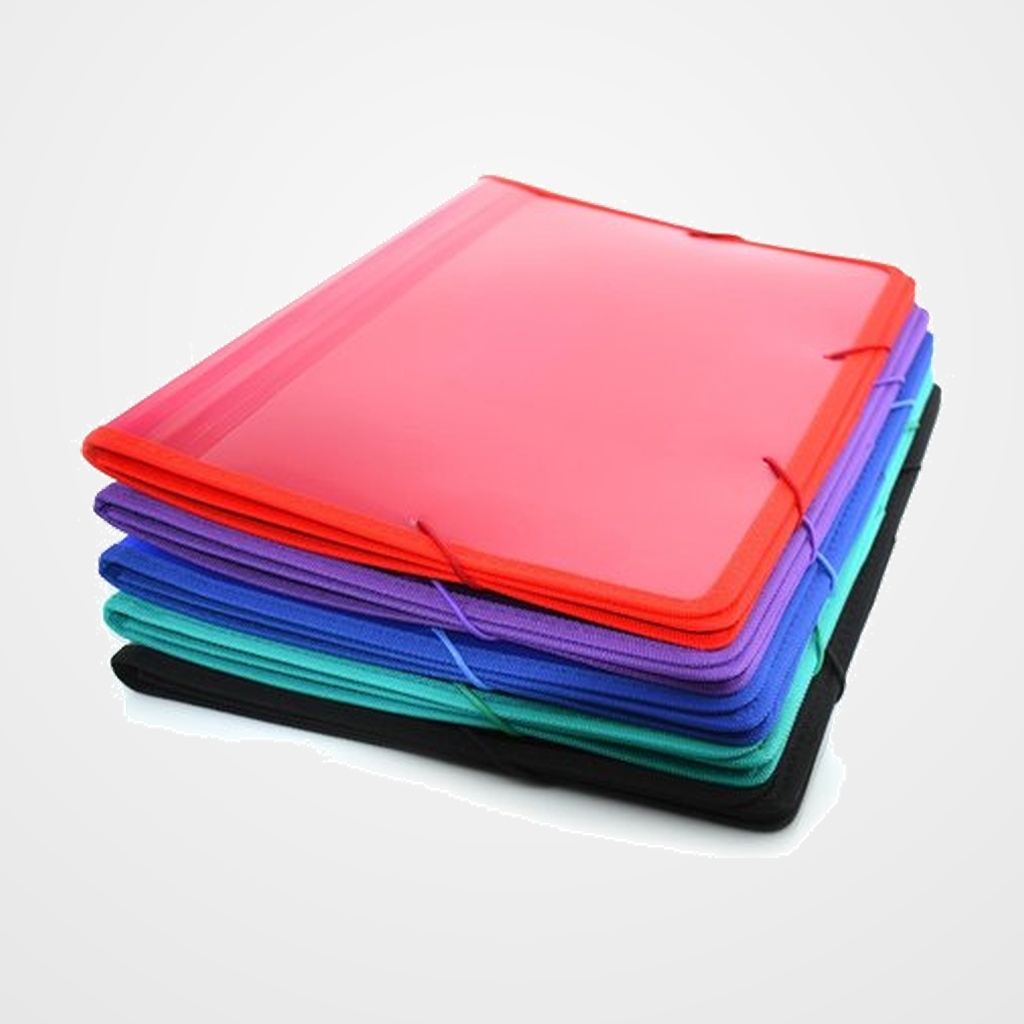 CARPETA de GOMAS y SOLAPAS OFFICE BOX A4+  PP XXL con FUELLE SUPRA