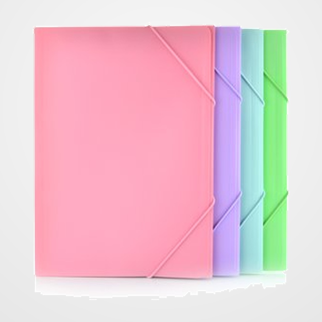 CARPETA de GOMAS y SOLAPAS OFFICE BOX MAXI+ BLUSH PP SURTIDO (4 col.)