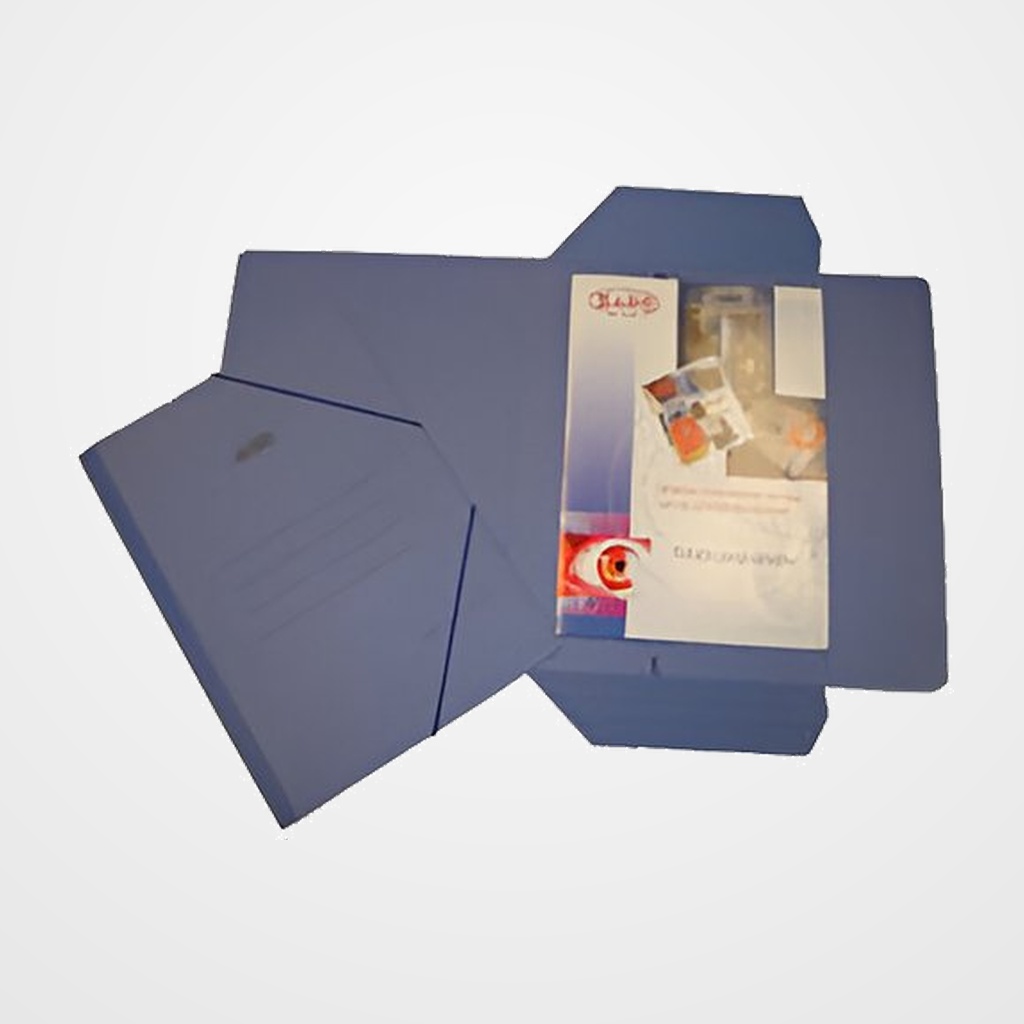 CARPETA de GOMAS y SOLAPAS SARO CARTON 4º AZUL