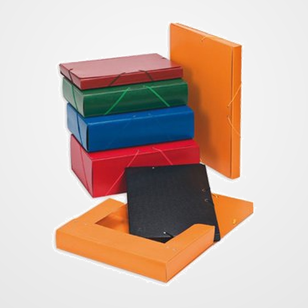 CARPETA de PROYECTOS CARCHIVO CARTON PINTADO A3 GOMAS 3 cm AMARILLO