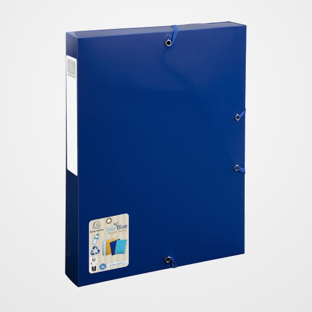 CARPETA de PROYECTOS EXACOMPTA BEE BLUE PP A4 GOMAS  4 cm AZUL MARINO