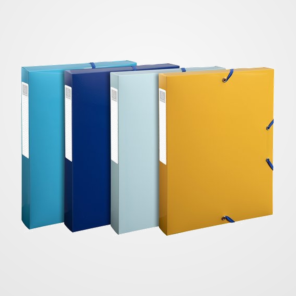 CARPETA de PROYECTOS EXACOMPTA BEE BLUE PP A4 GOMAS  4 cm SURTIDO (4 col.)