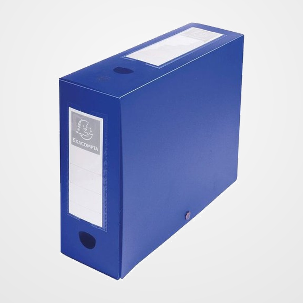 CARPETA de PROYECTOS EXACOMPTA EXABOX PP A4 C/CLIP  10 cm AZUL
