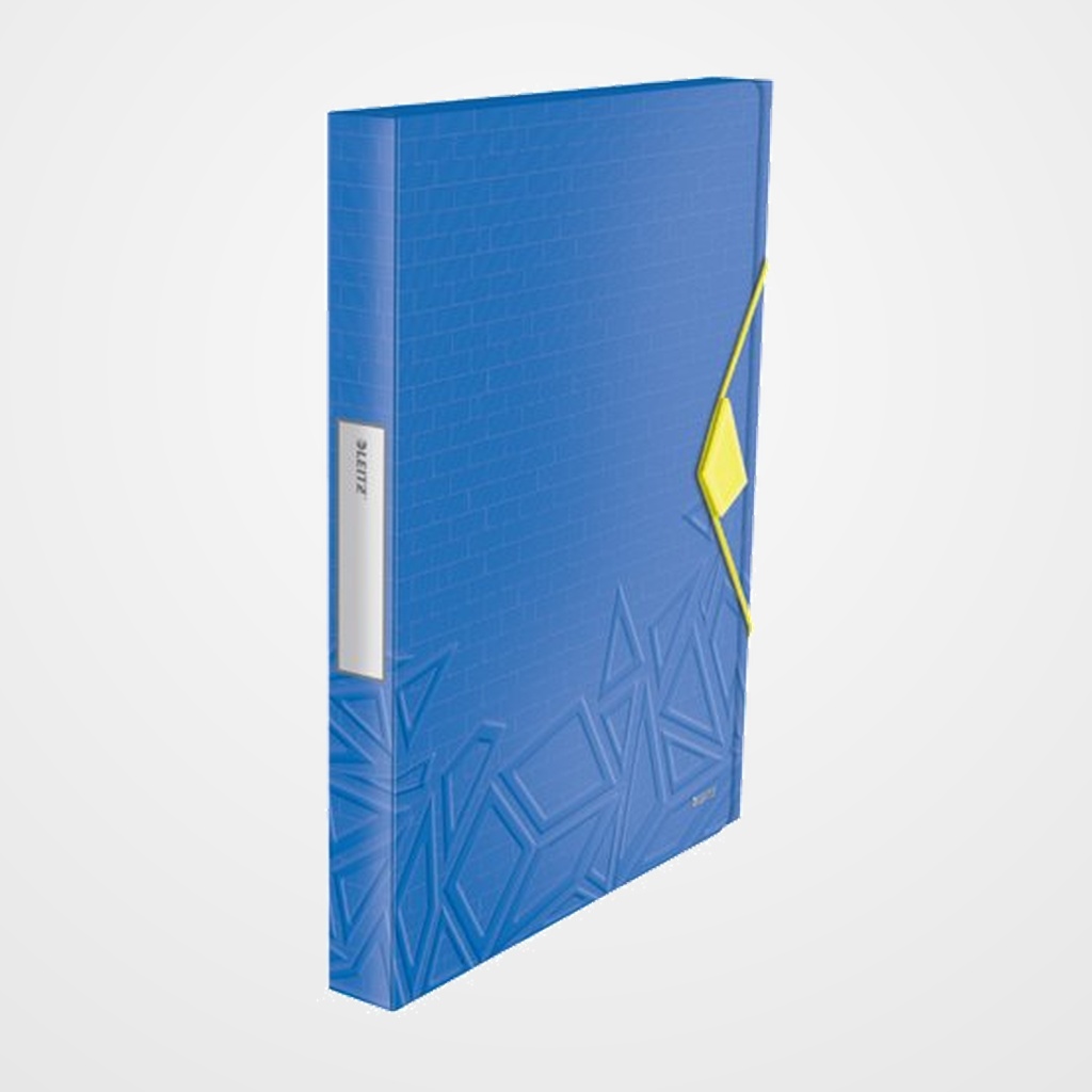 CARPETA de PROYECTOS LEITZ URBAN CHIC PP A4 GOMAS 2,5 cm AZUL
