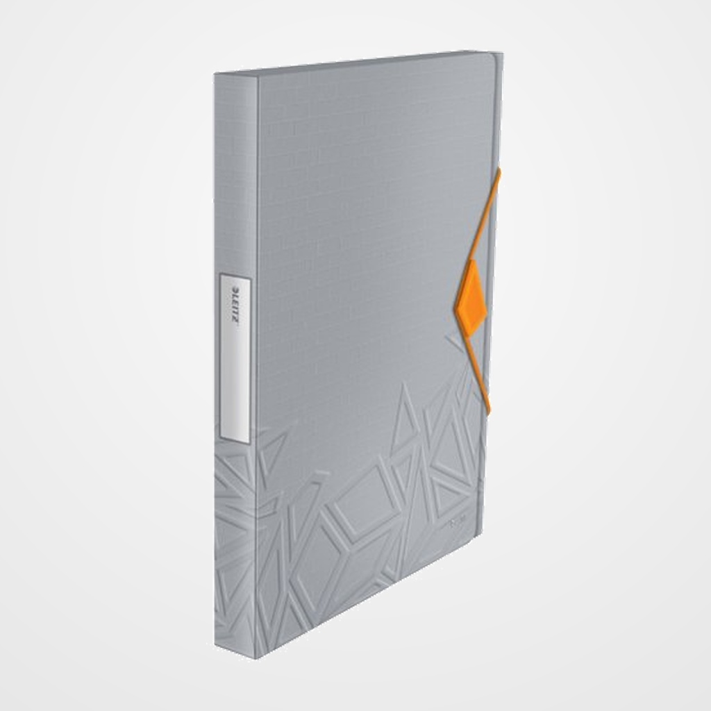 CARPETA de PROYECTOS LEITZ URBAN CHIC PP A4 GOMAS 2,5 cm GRIS