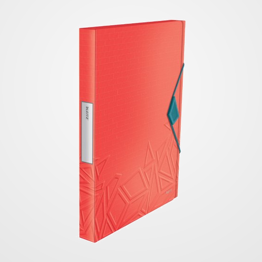 CARPETA de PROYECTOS LEITZ URBAN CHIC PP A4 GOMAS 2,5 cm ROJO