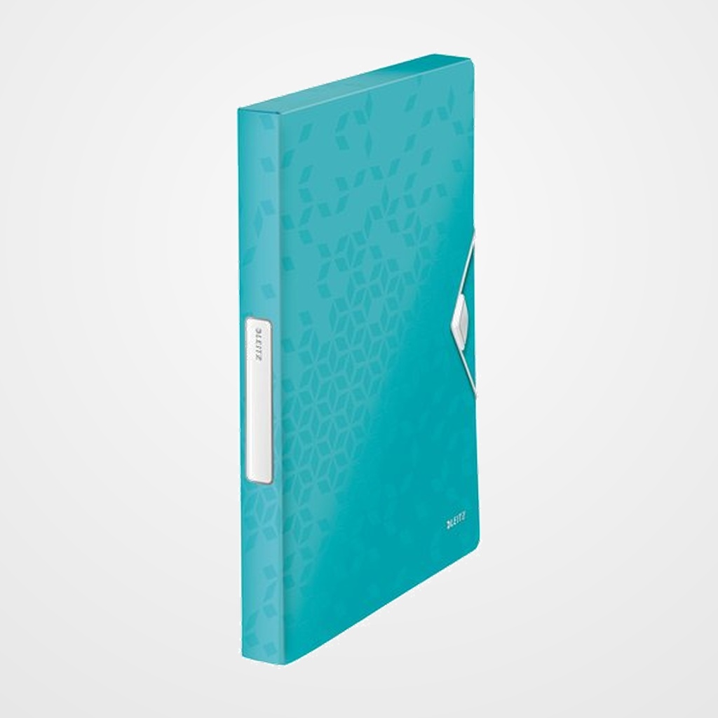 CARPETA de PROYECTOS LEITZ WOW PP A4 GOMAS 3 cm TURQUESA METALIZADO