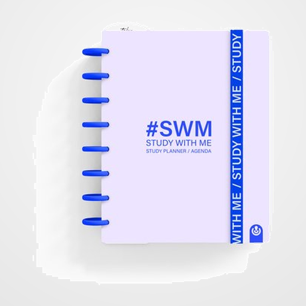 AGENDA ESCOLAR (2026-27) INGENIOX STUDY WITH ME tapa PP FOAM S/V A5 con GOMA MALVA