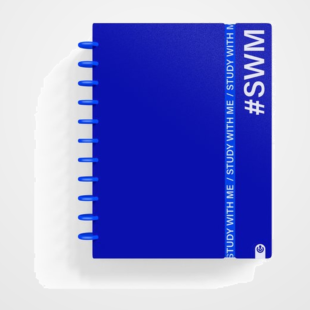 BLOC CARCHIVO INGENIOX STUDY WITH ME tapa PP FOAM AA 80h 100g CUADRIC.5x5 AZUL