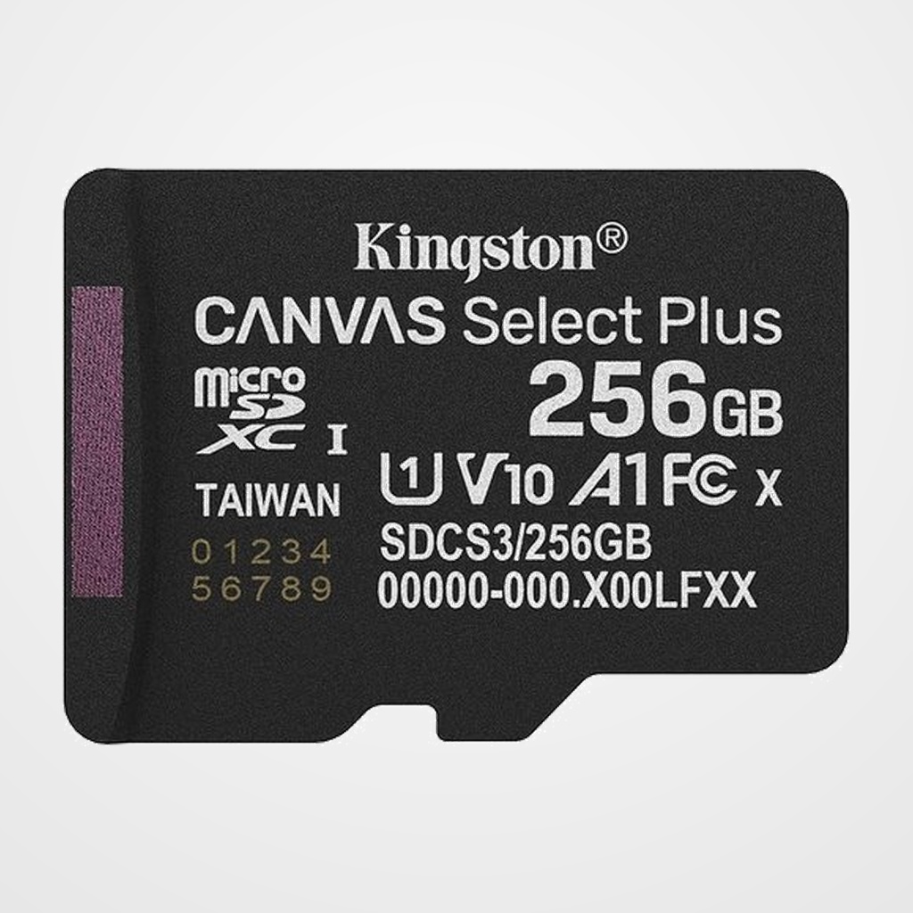 TARJETA MEMORIA SECURE DIGITAL MICRO 256GB KINGSTON SDXC CANVAS SELECT PLUS GEN3 (Incluye Canon LPI de 0.24)