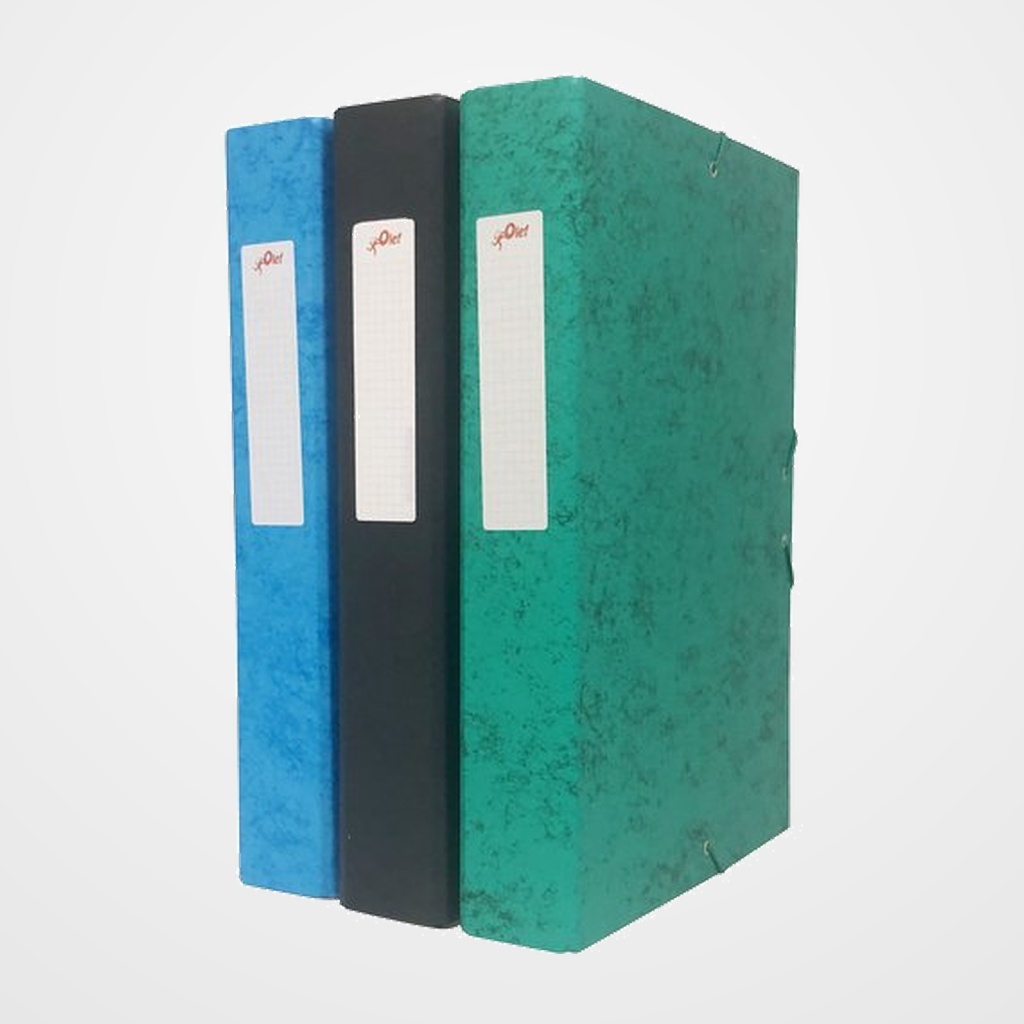 CARPETA de PROYECTOS OLEF CARTON FORRADO Fº GOMAS 90 mm VERDE