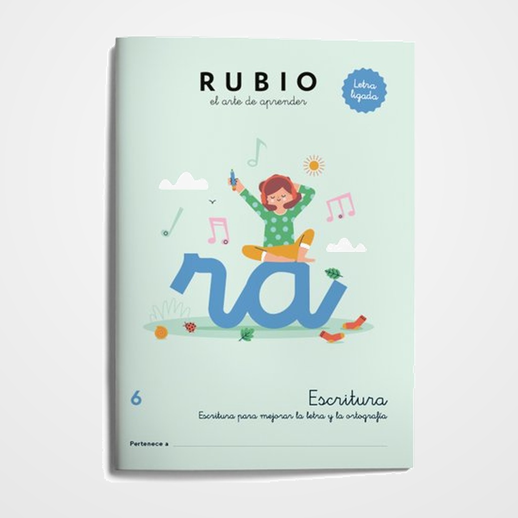 CUADERNO RUBIO A4 ESCRITURA LETRA LIGADA 6 (Primaria)