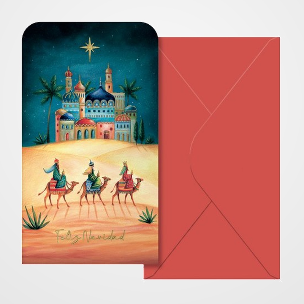 BILLETERO DE FELICITACION DOHE NAVIDAD 90x160 ORIENTE PACK DE 6