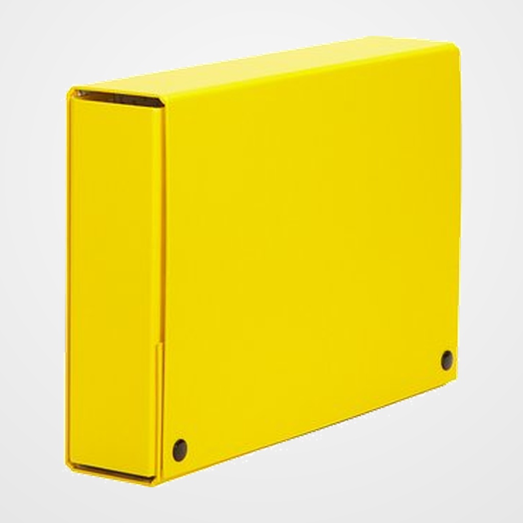 CARPETA de PROYECTOS PARDO CARTON FORRADO PVC A4 BROCHES  9 cm AMARILLO