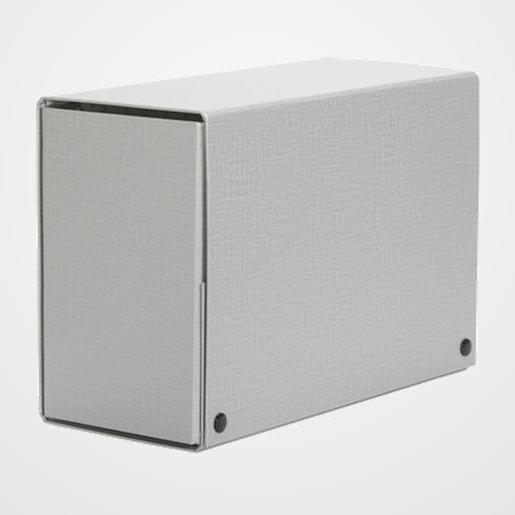 CARPETA de PROYECTOS PARDO CARTON FORRADO PVC A4 BROCHES 12 cm GRIS