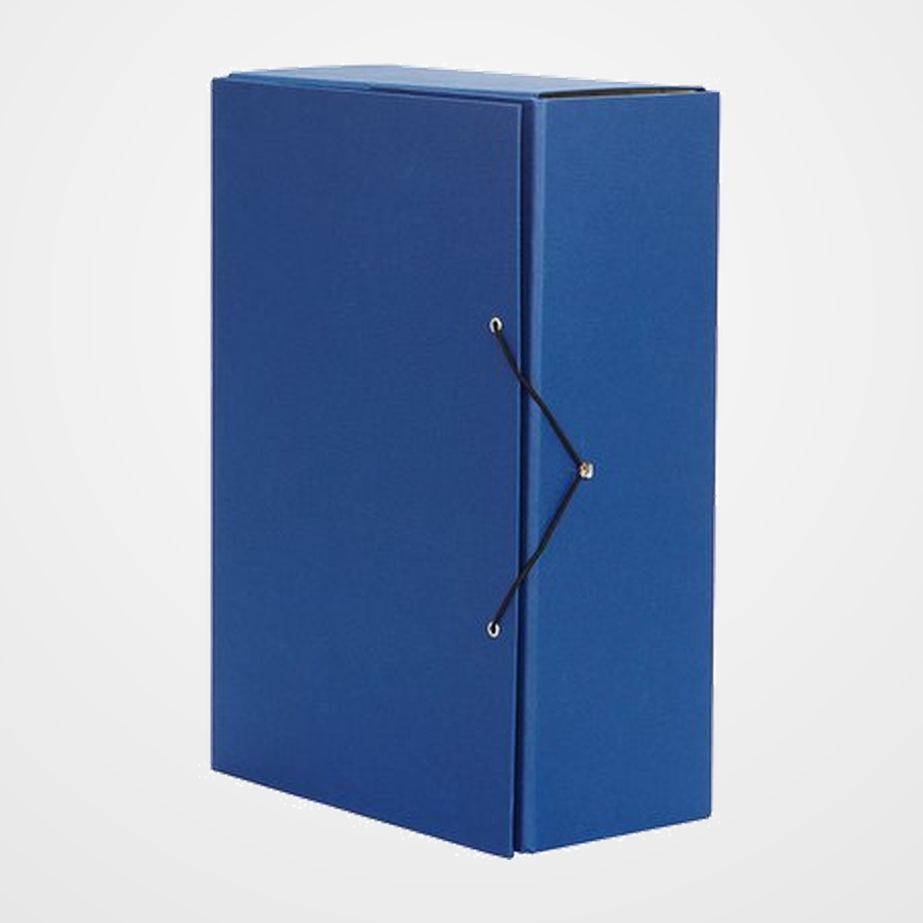 CARPETA de PROYECTOS PARDO PVC A4 GOMAS Y GANCHILLO 12 cm AZUL