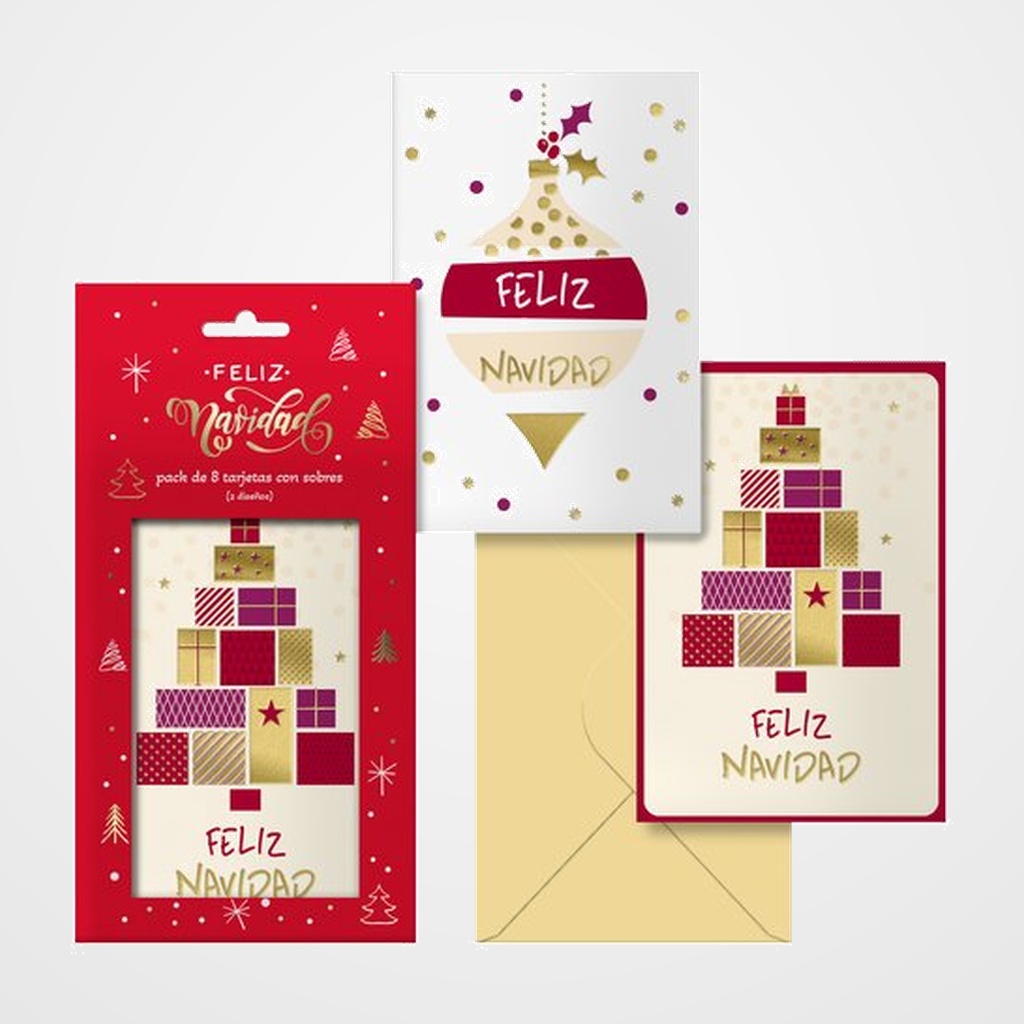CHRISTMAS DOHE 115x170 GLYTTER PACK DE 8 (4x 2 mod.)