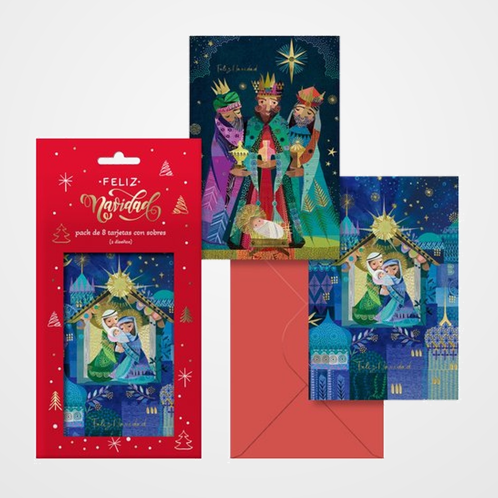 CHRISTMAS DOHE 115x170 NATIVITY PACK DE 8 (4x 2 mod.)