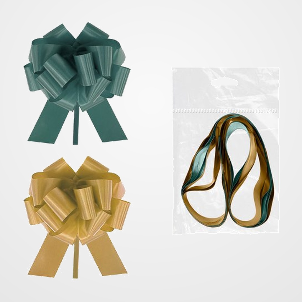 LAZO AUTOMATICO DOHE 31 mm CHIC VERDE Y ORO PACK DE 2