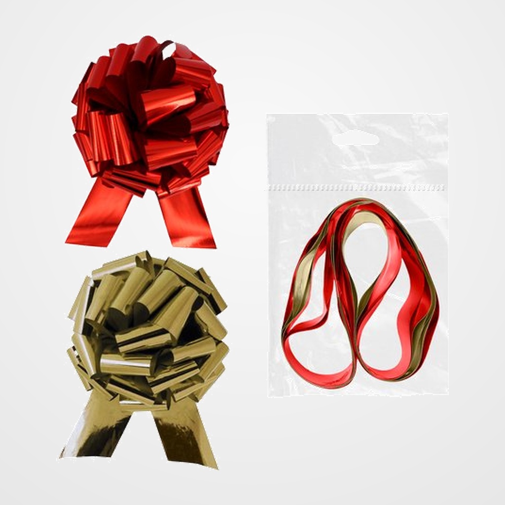 LAZO AUTOMATICO DOHE 31 mm SHINY ROJO Y ORO PACK DE 2